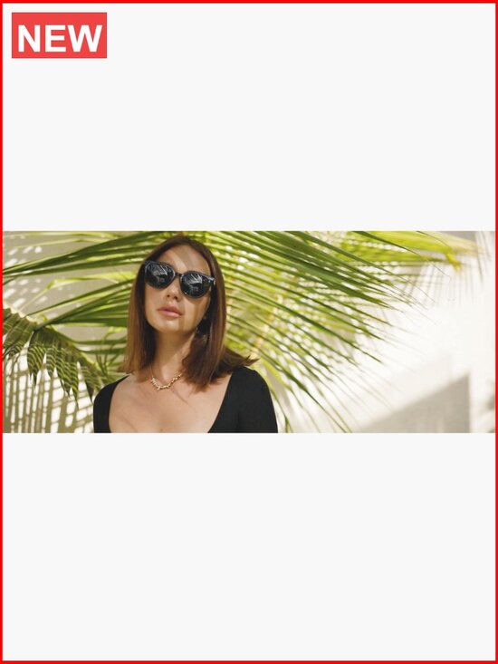 Cat Eye Round Polarized Sunglasses for Women UV Protection TAC Lens